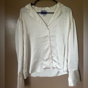 silk long sleeve button down shirt